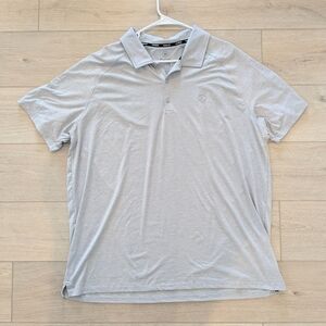 Hurley Polo Shirt Men 2XL Gray Polyester Golf Outdoors Performance